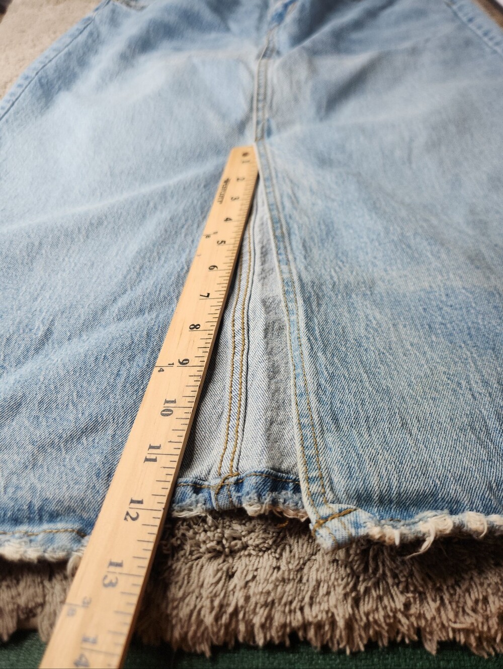 Women's High-Rise Denim Midi Skirt - Universal Thread Light Wash 10 - Picture 11 of 12